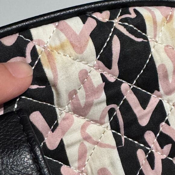 Luv Betsey Johnson Quilted Pink, Black & White Weekender Extra Large Duffle Bag - Picture 12 of 16